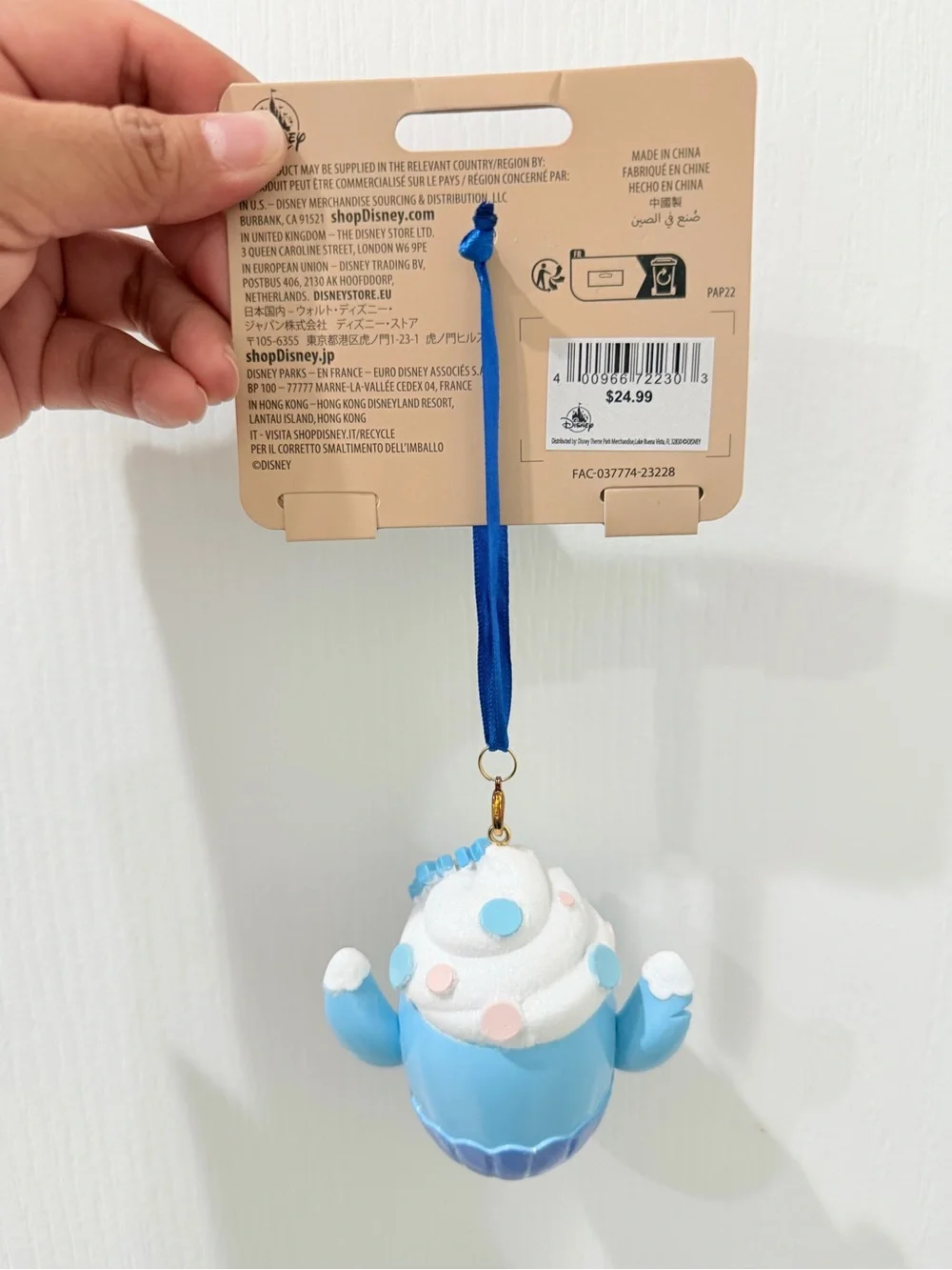 Disney Blue & Pink Stitch Cupcake Key/Card Holder